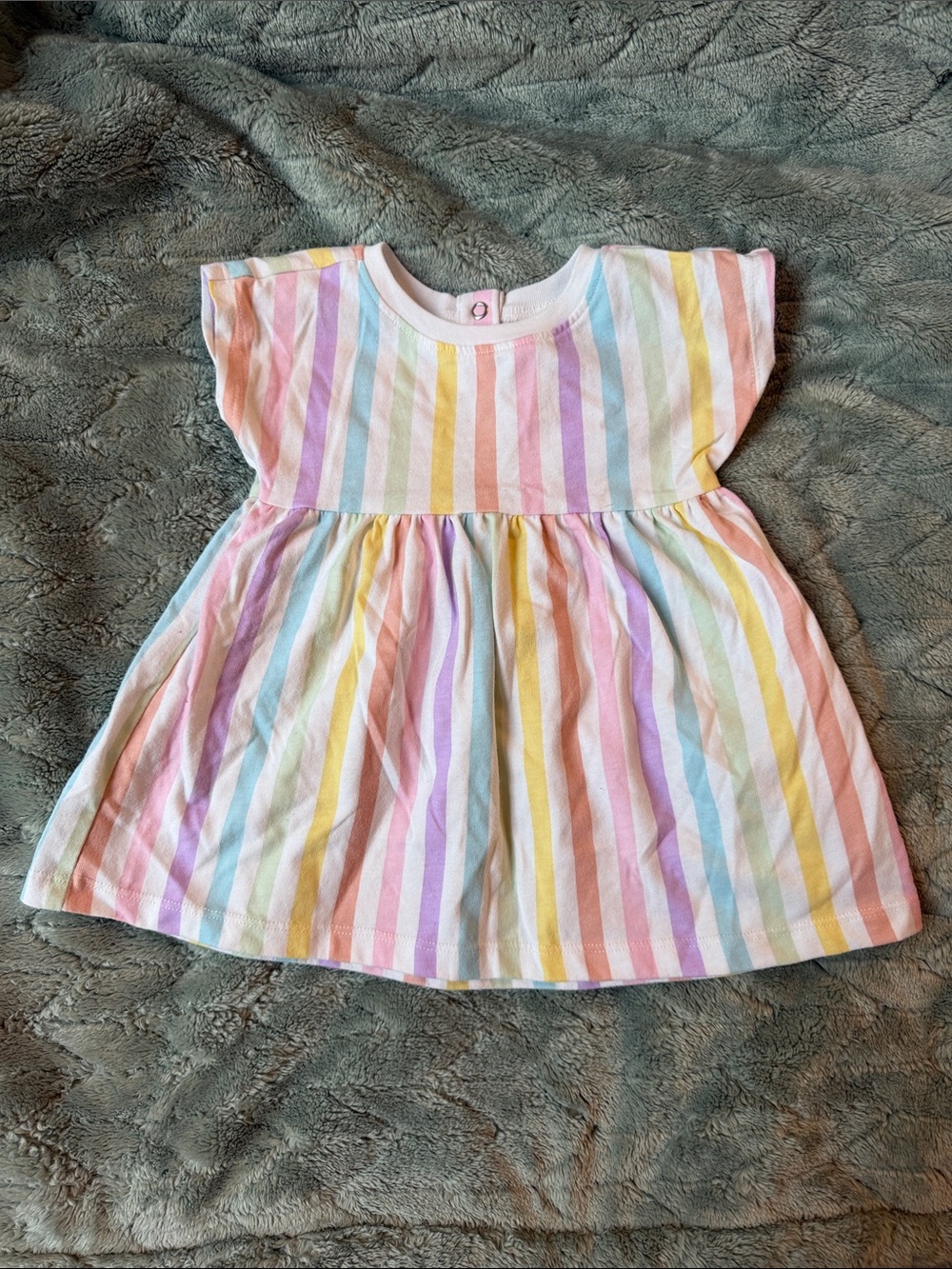 Garanimals Pastel Multi-Stripe Flutter Sleeve Dress